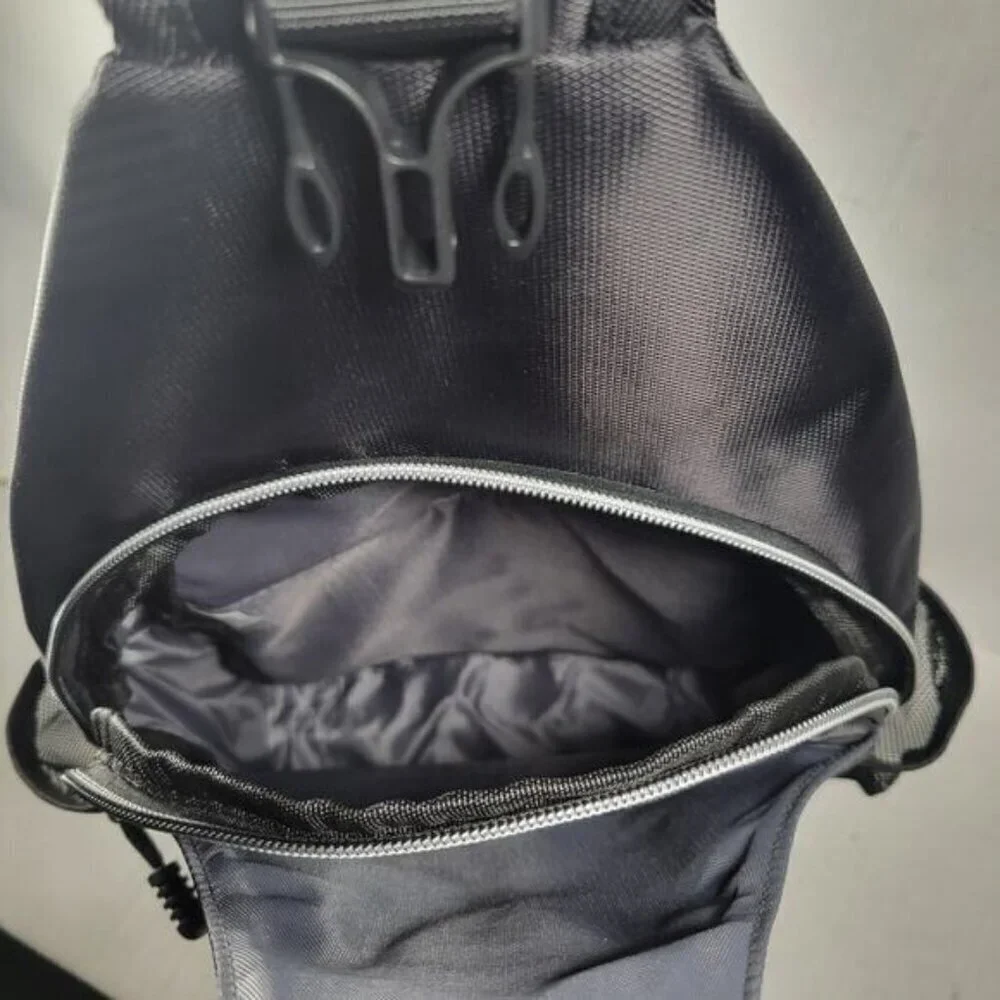 Mosiso Black Hiking Daypack Outdoor Crossbody Athleisure Canvas Sling Backpack